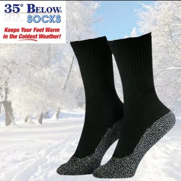 2 pair unisex 35 Below Sock Keep Your Feet Warm and Dry Sz Large As Seen in TV - Picture 2 of 4